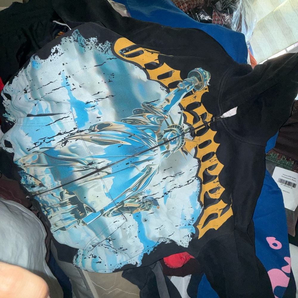 Black and Blue Graphic Hoodie